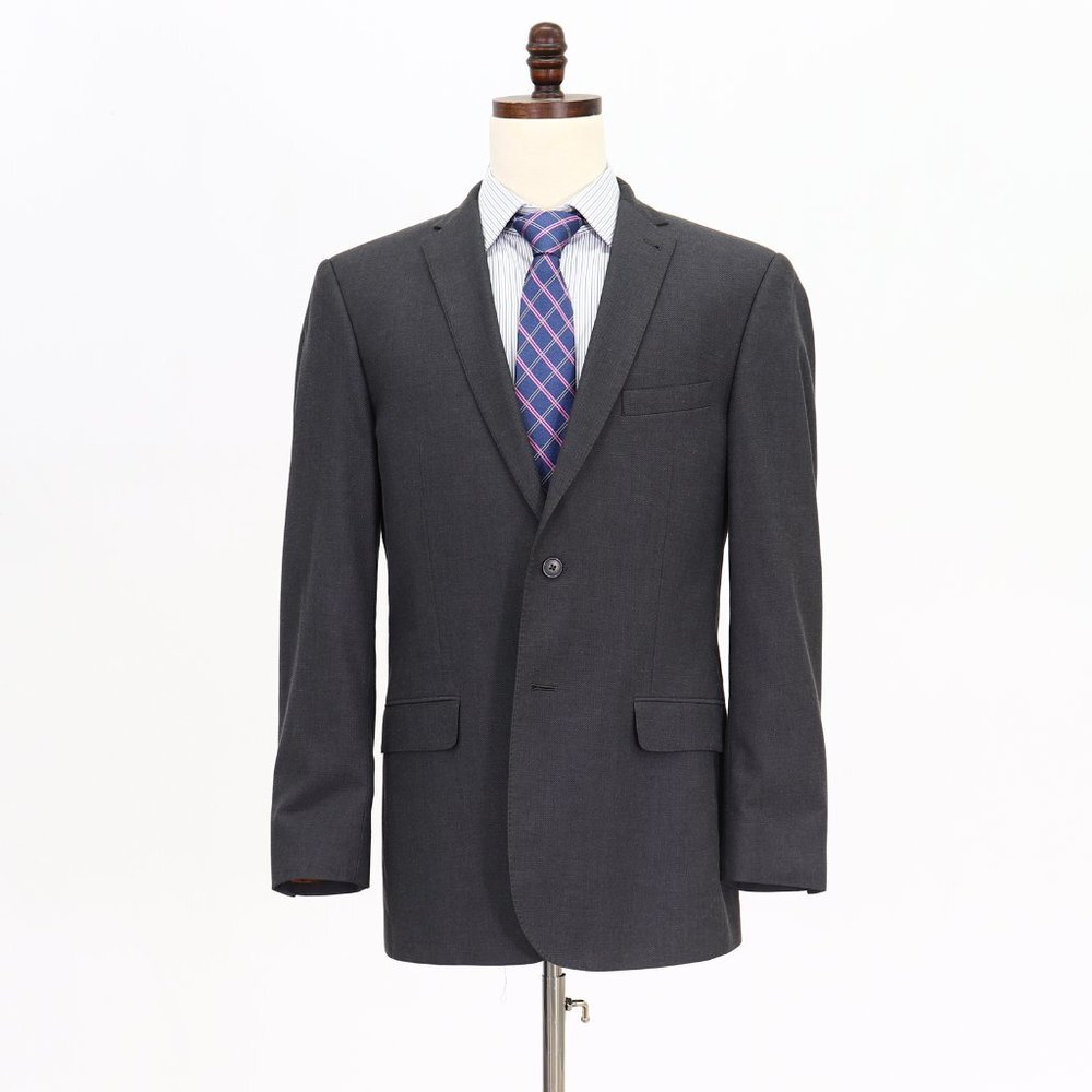 Jos. A. Bank 42L Gray Solid 2-Button Sport Coat Blazer Jacket O914